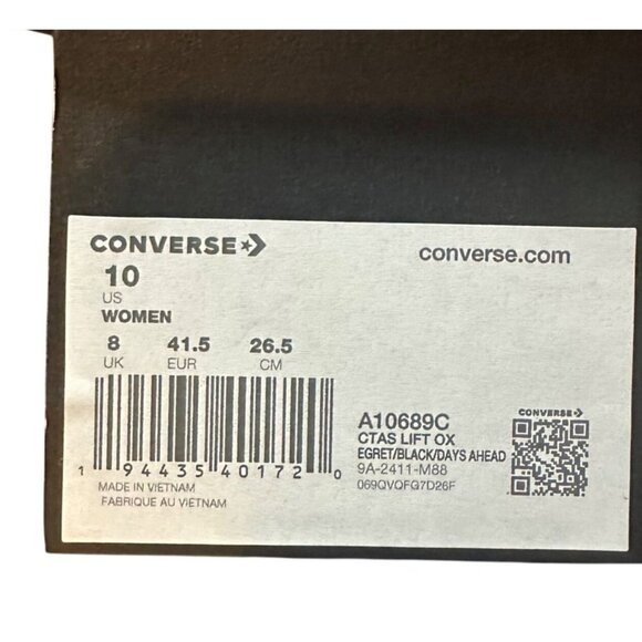 ✨Converse Chuck Taylor Lift Platform Polka Dots 10 Womens Shoes Sneakers A10689C - Picture 8 of 11